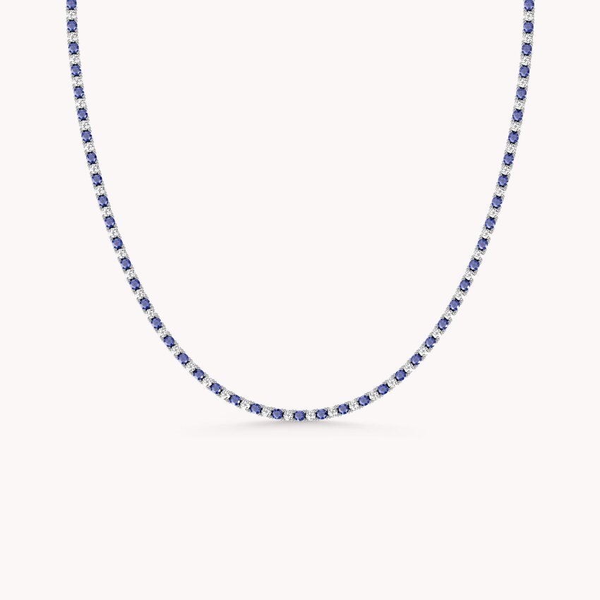 Srebrna ogrlica Plava svjetlucavost