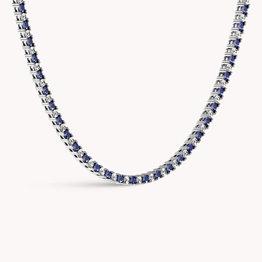 Srebrna ogrlica Plava svjetlucavost