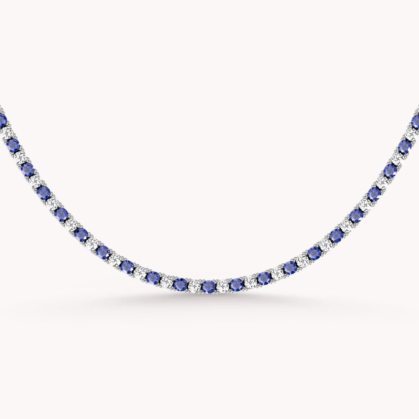 Srebrna ogrlica Plava svjetlucavost