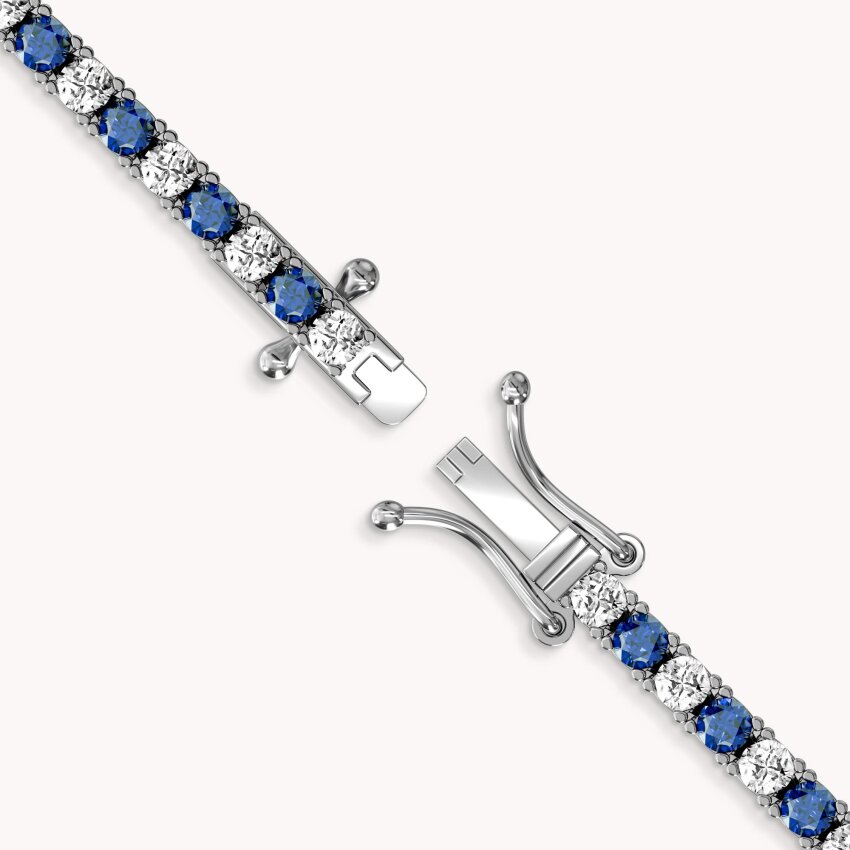 Srebrna ogrlica Plava svjetlucavost