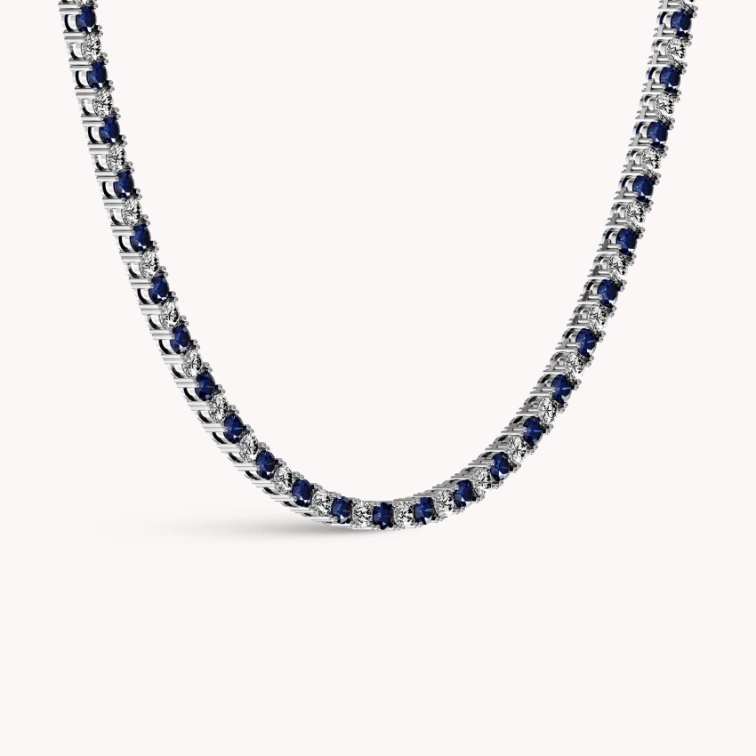 Srebrna ogrlica Plava elegancija