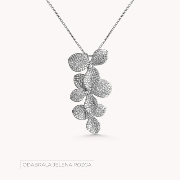 Srebrna ogrlica Cvjetni glamur