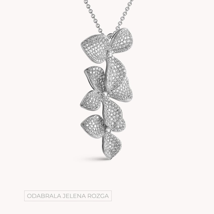 Srebrna ogrlica Cvjetni glamur