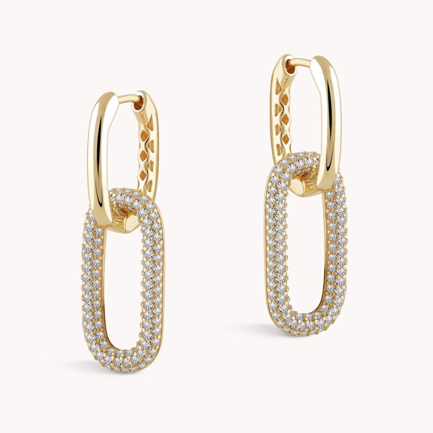 Srebrne naušnice Sjaj karika 18kt Pozlata