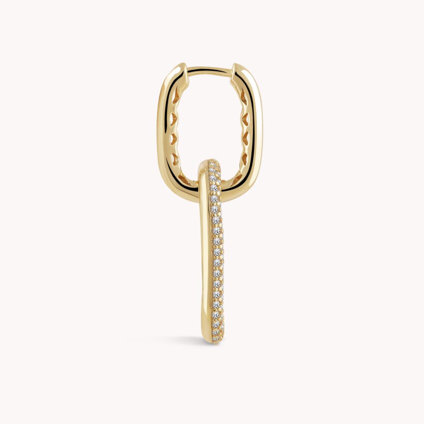 Srebrne naušnice Sjaj karika 18kt Pozlata