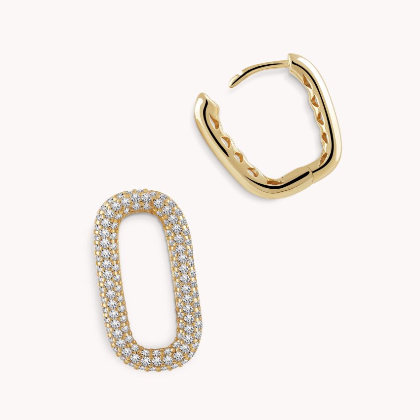 Srebrne naušnice Sjaj karika 18kt Pozlata