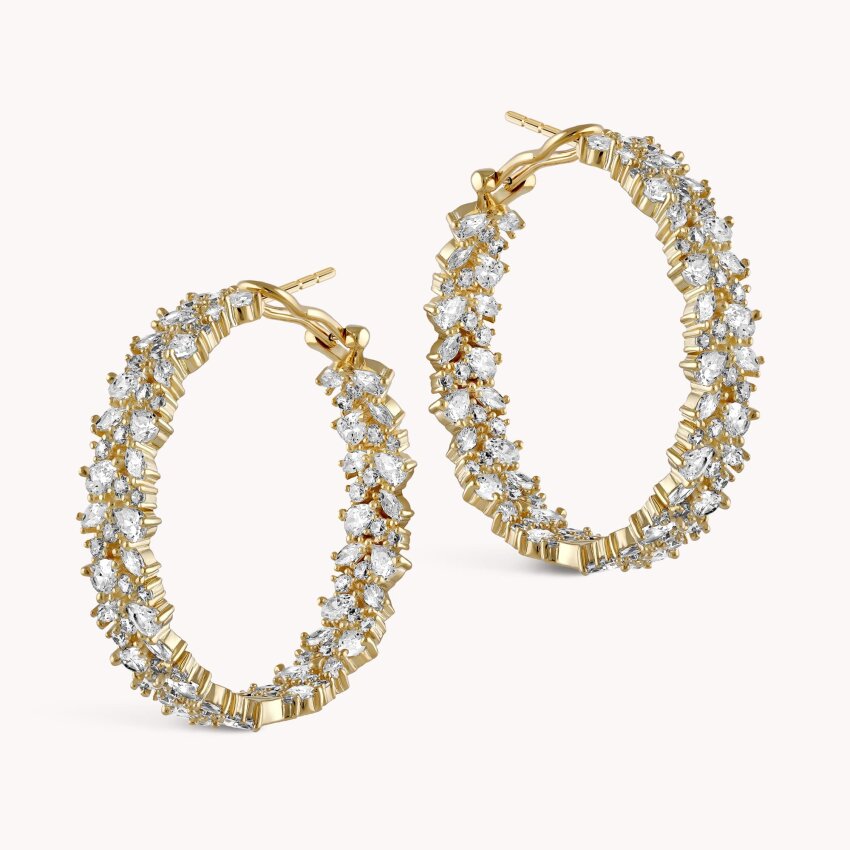 Srebrne naušnice Blistavi Odsjaj M 18kt Pozlata