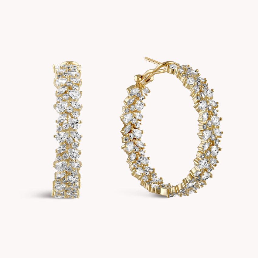 Srebrne naušnice Blistavi Odsjaj M 18kt Pozlata