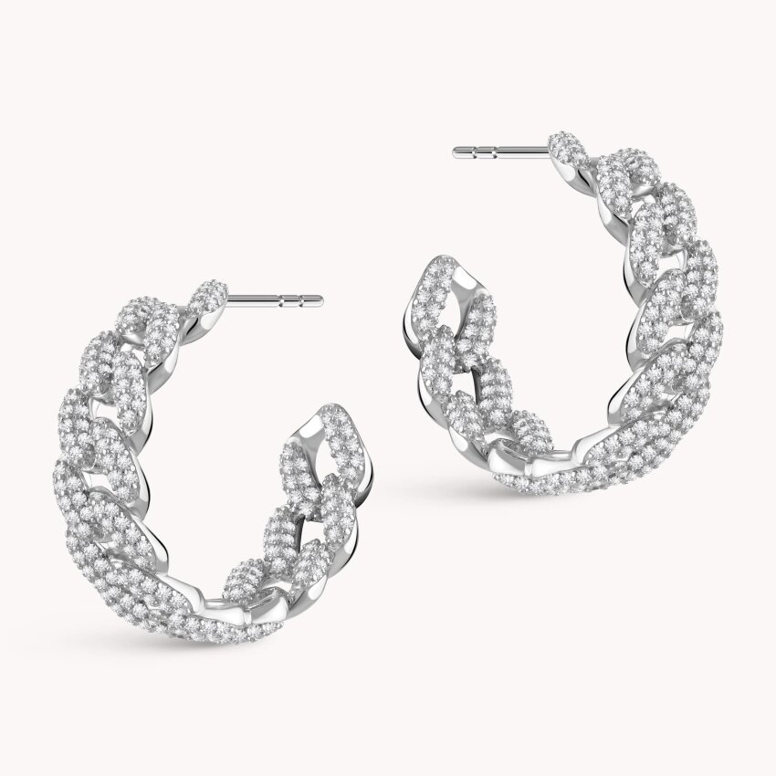 Srebrne naušnice Sjajni lanac