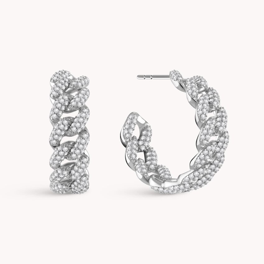 Srebrne naušnice Sjajni lanac