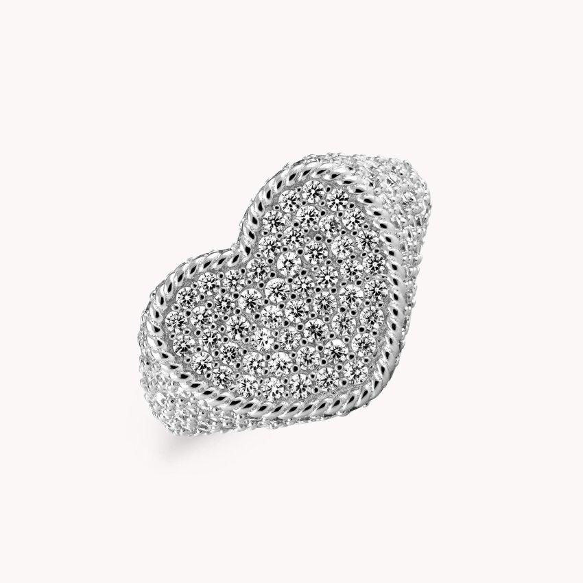 Srebrni prsten Veličanstveno srce XL