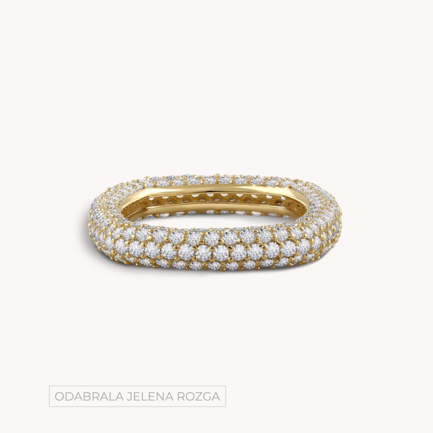 Srebrni prsten Sjaj 18kt Pozlata