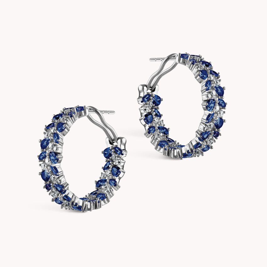 Srebrne naušnice Plavi Odsjaj S