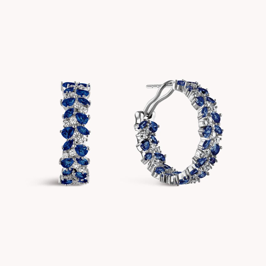 Srebrne naušnice Plavi Odsjaj S