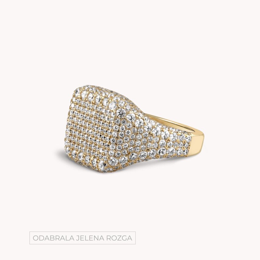 Srebrni prsten Veličanstveni sjaj 18kt Pozlata