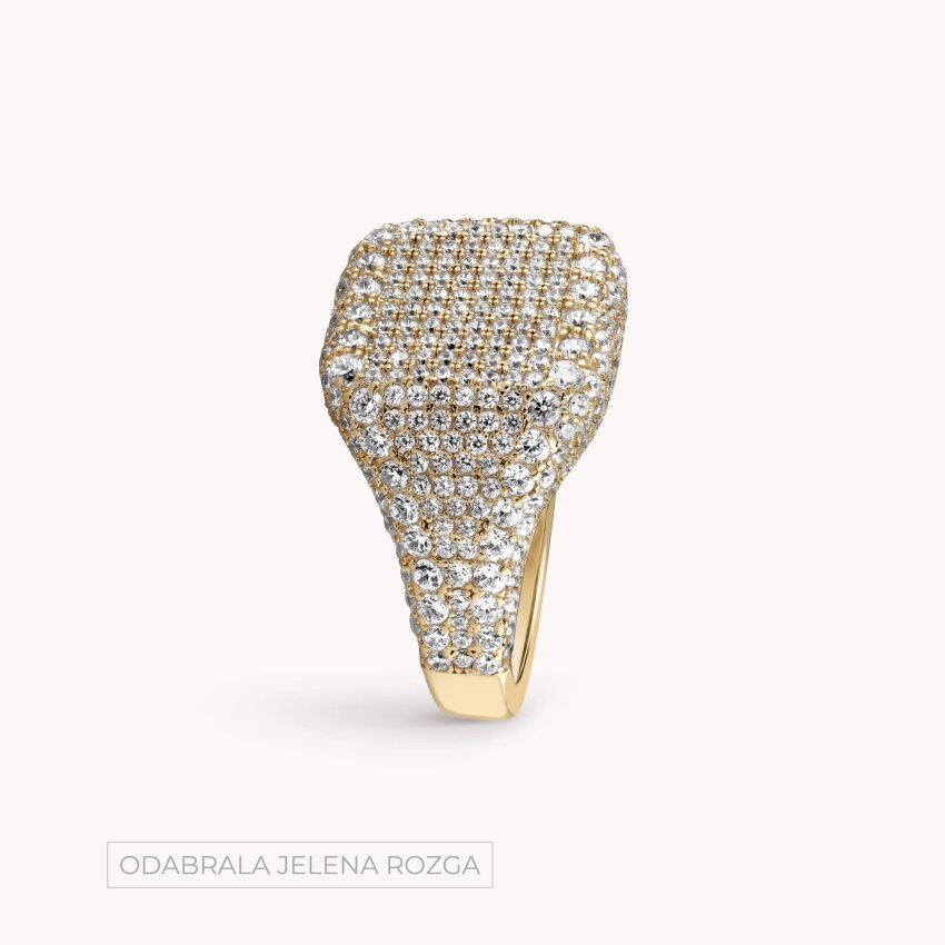 Srebrni prsten Veličanstveni sjaj 18kt Pozlata