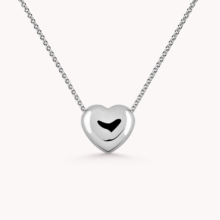 Srebrna ogrlica Jednostavno srce