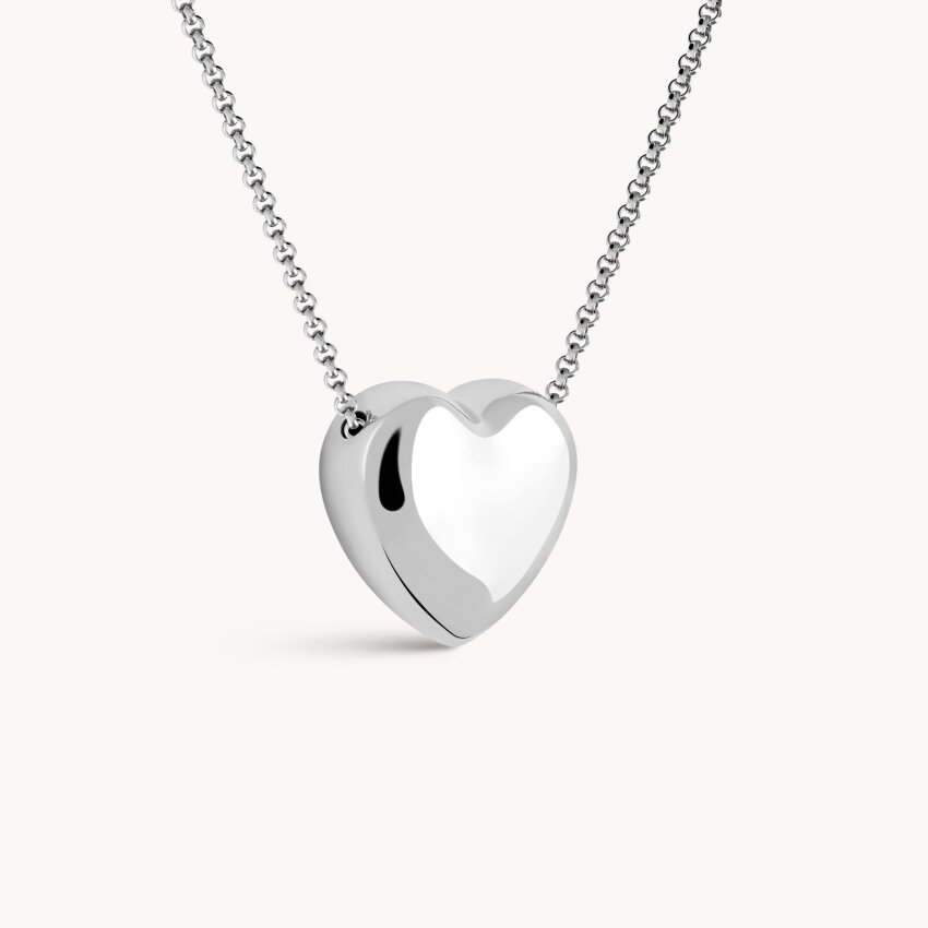 Srebrna ogrlica Jednostavno srce