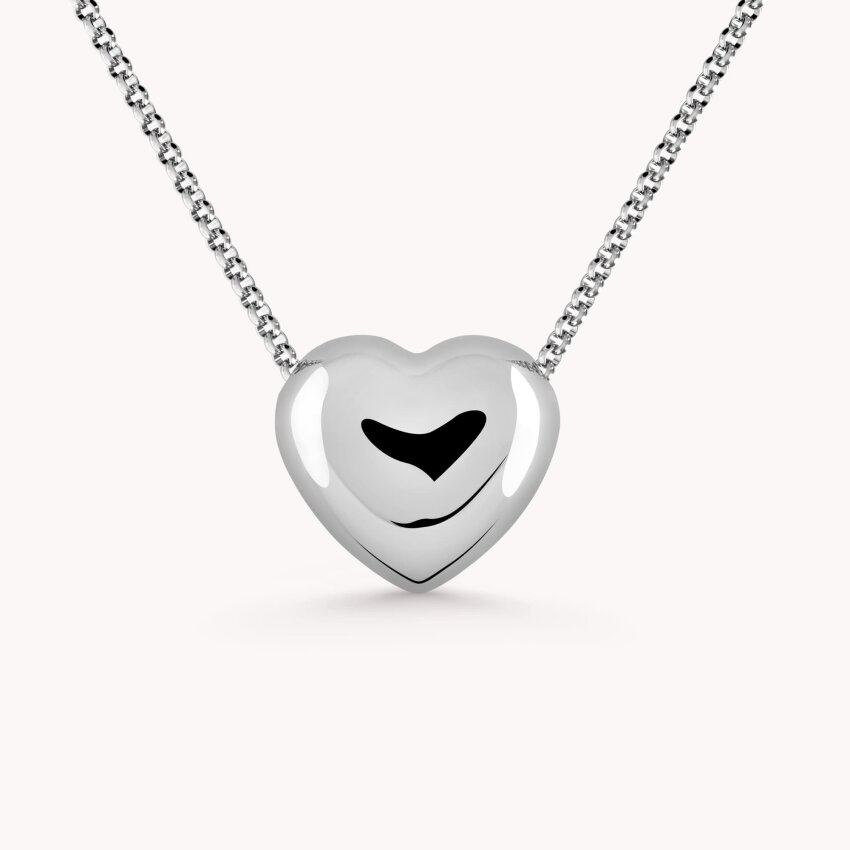 Srebrna ogrlica Jednostavno srce
