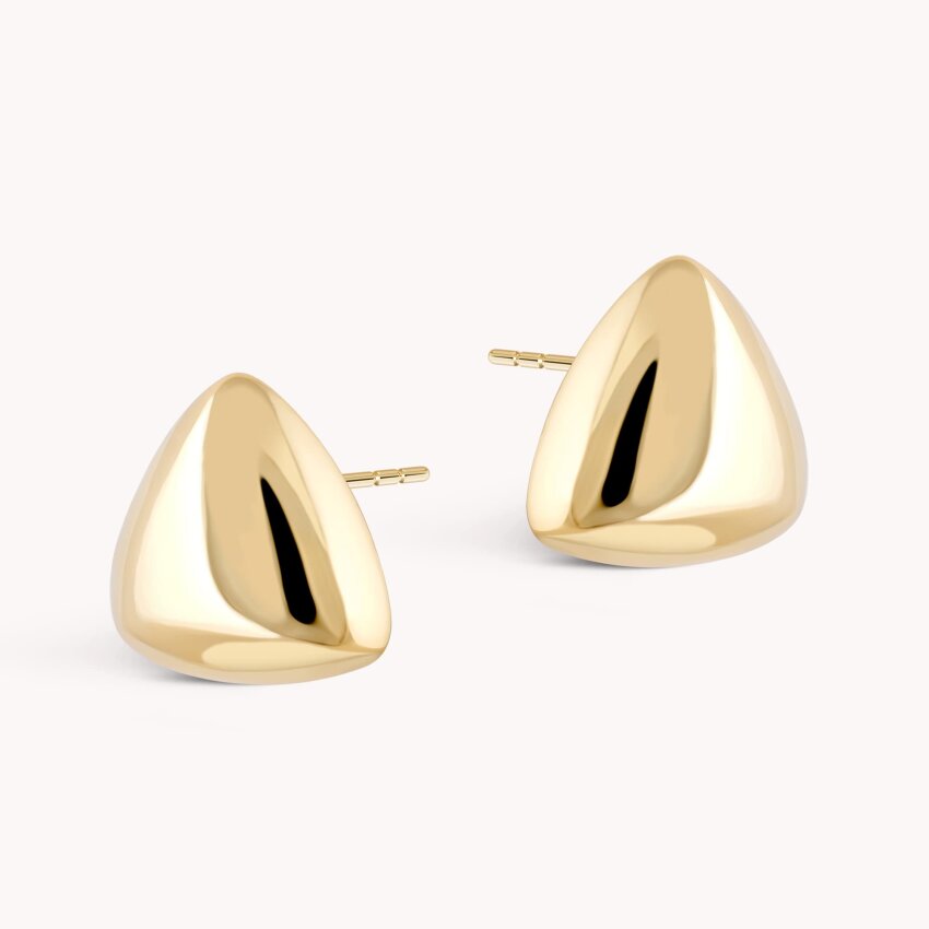 Srebrne naušnice Jednostavnost S Pozlata