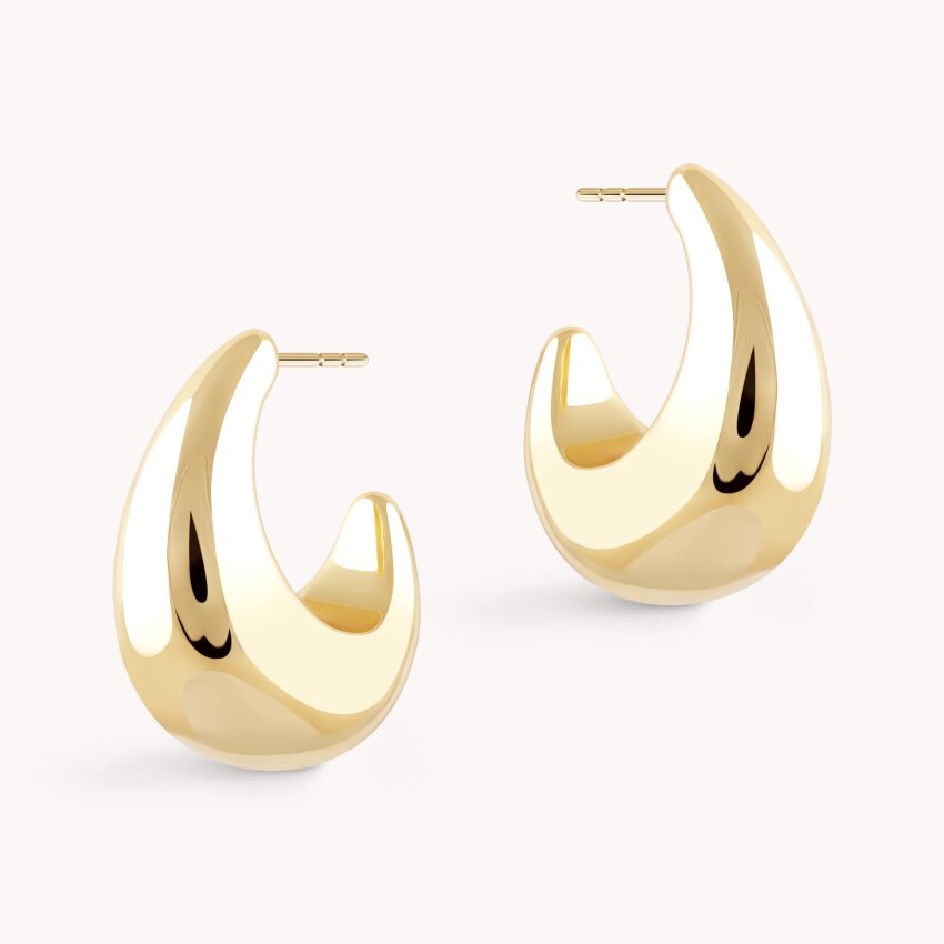 Srebrne naušnice alke Modernost Pozlata