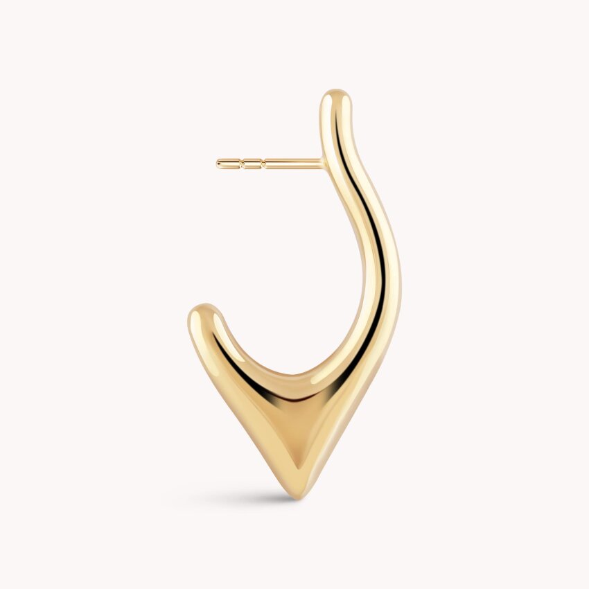 Srebrne naušnice alke Nepravilne linije Pozlata