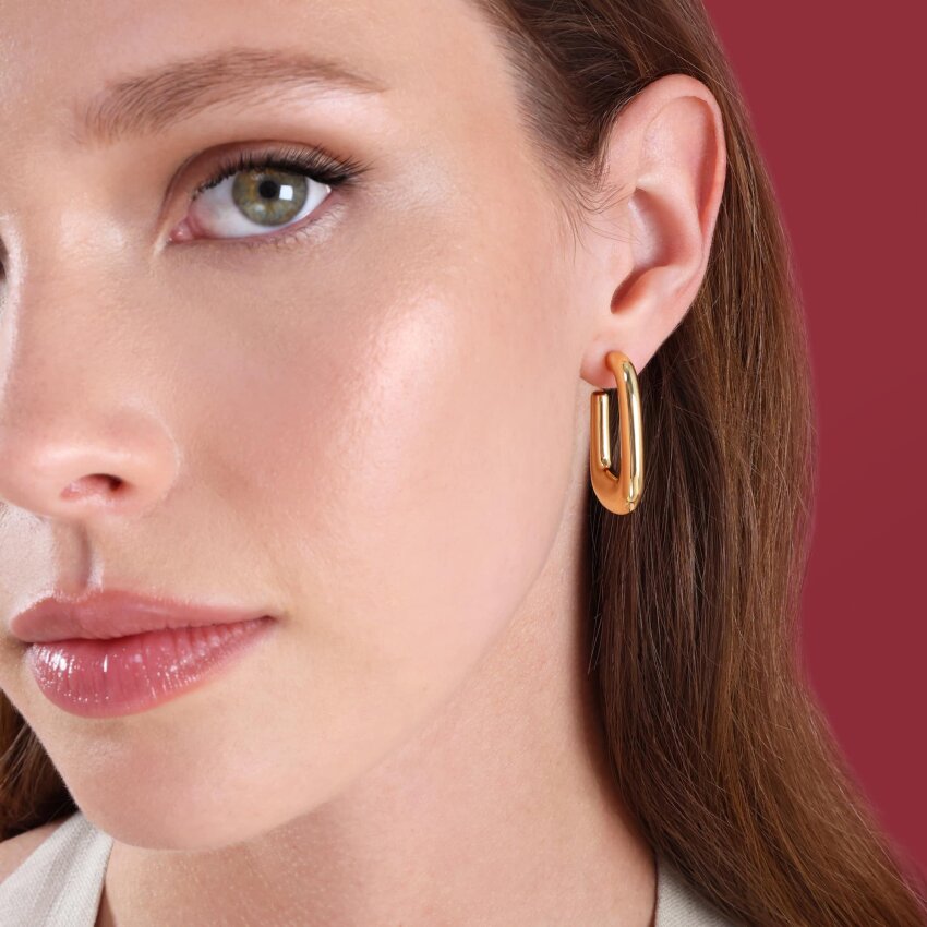 Srebrne naušnice Upečatljivi šarm Pozlata