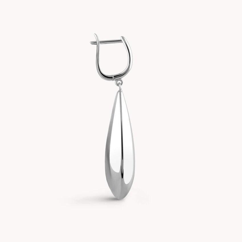 Srebrne naušnice Izdužena kap