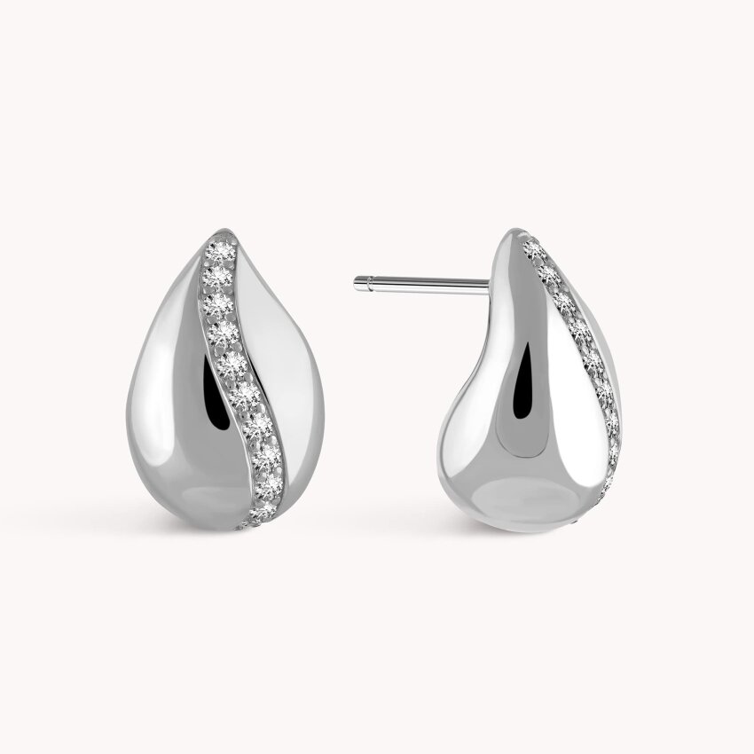 Srebrne naušnice Sjajna Kap