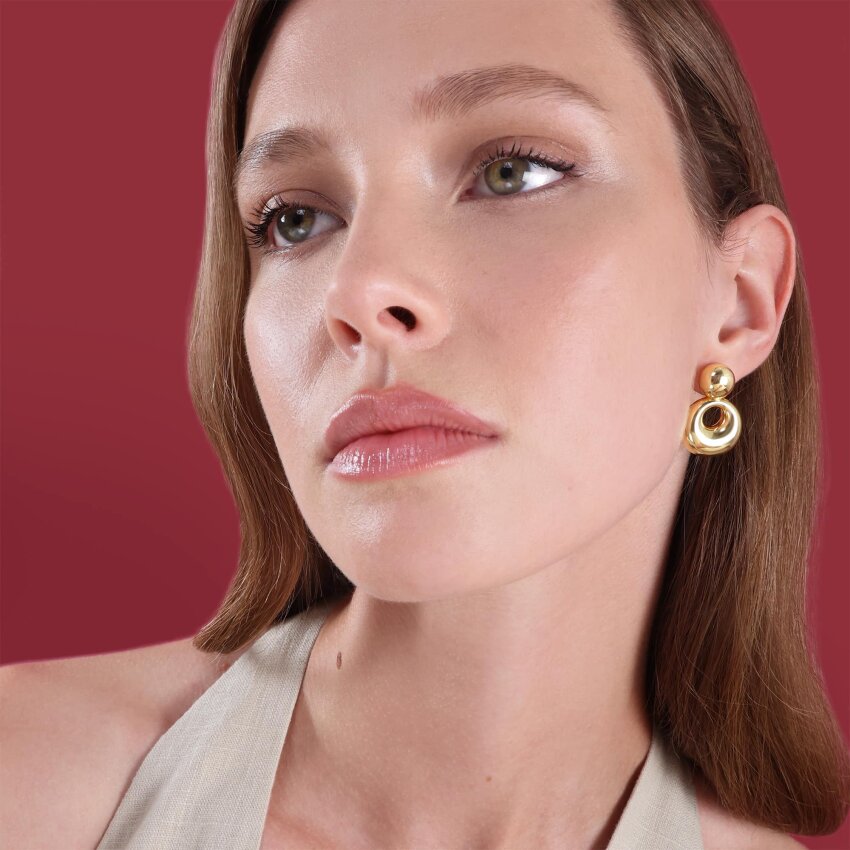 Srebrne naušnice Odvažna elegancija pozlata