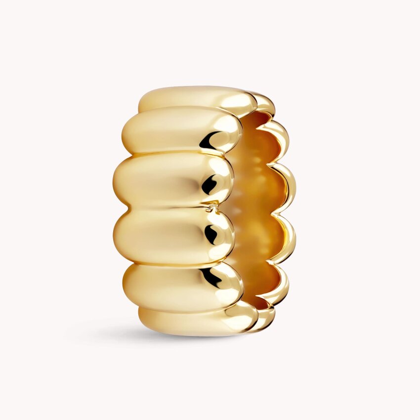 Srebrni prsten Upečatljiv niz pozlata