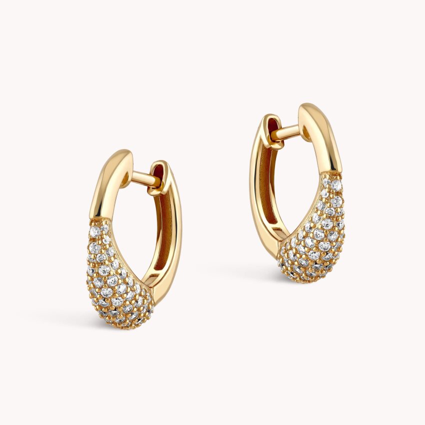 Srebrne naušnice alke Sjajna suza pozlata