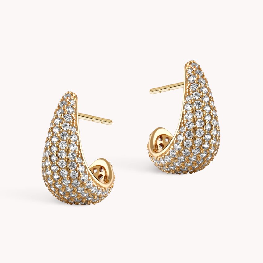 Srebrne naušnice Kap pozlata