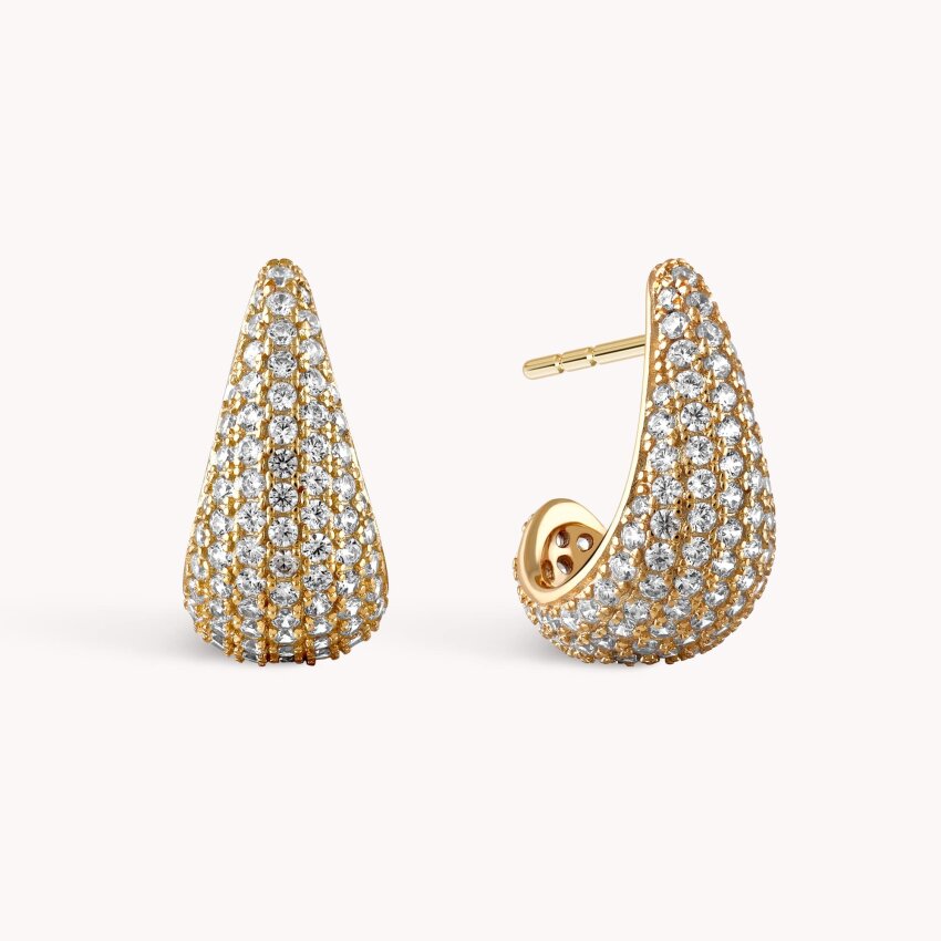 Srebrne naušnice Kap pozlata