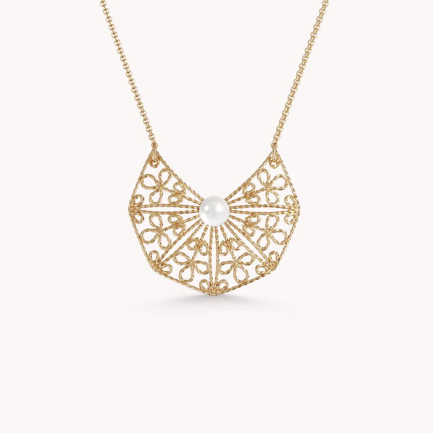 Srebrna ogrlica Dalmatinska Čipka 18kt Pozlata