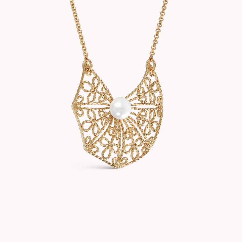 Srebrna ogrlica Dalmatinska Čipka 18kt Pozlata