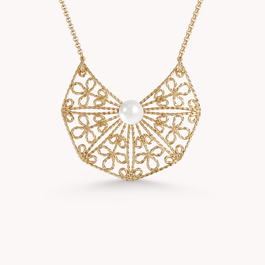 Srebrna ogrlica Dalmatinska Čipka 18kt Pozlata