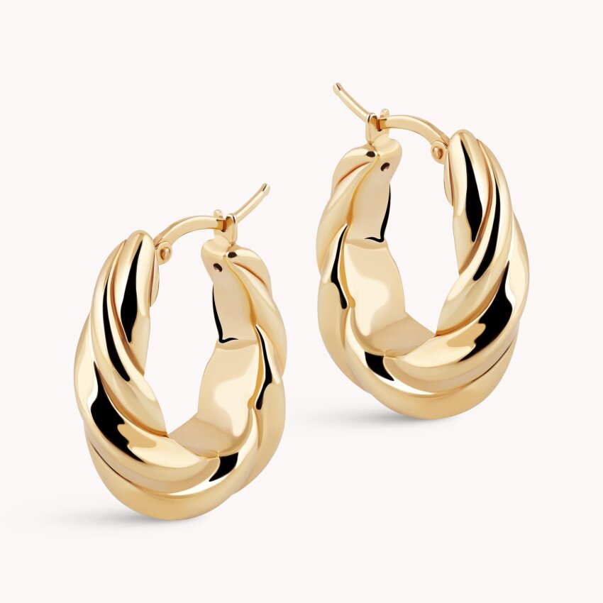 Zlatne naušnice prekrasne krivulje