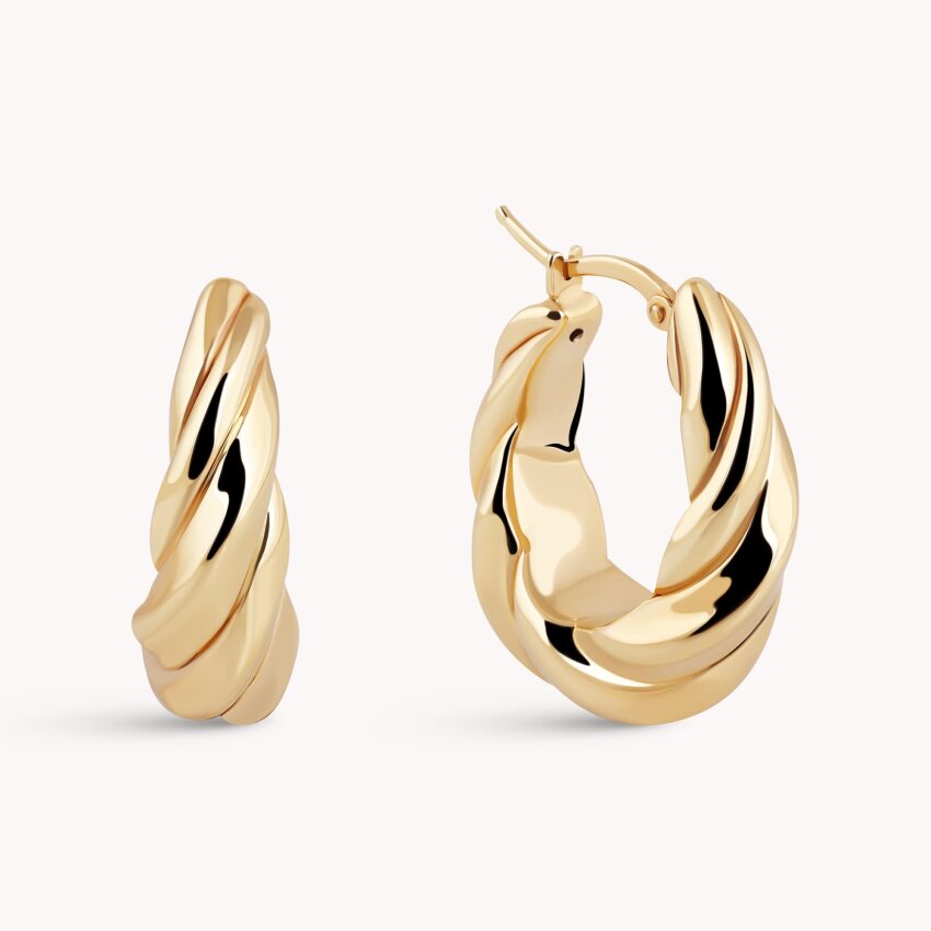 Zlatne naušnice prekrasne krivulje