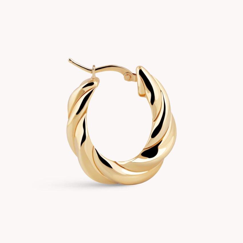 Zlatne naušnice prekrasne krivulje