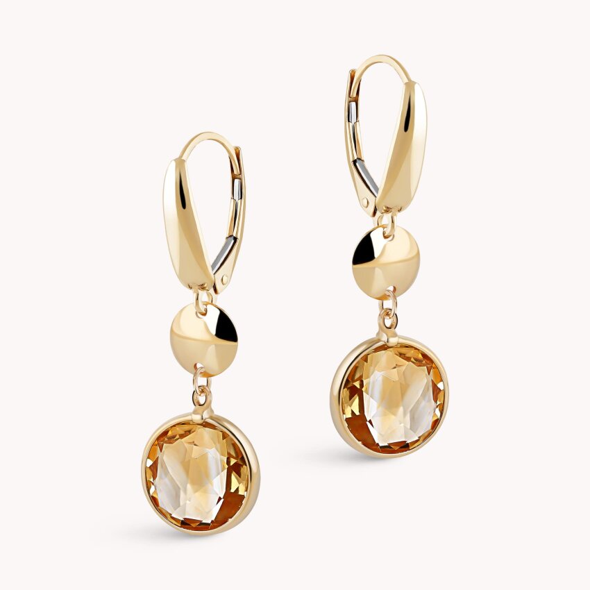 Zlatne naušnice narančasti sjaj