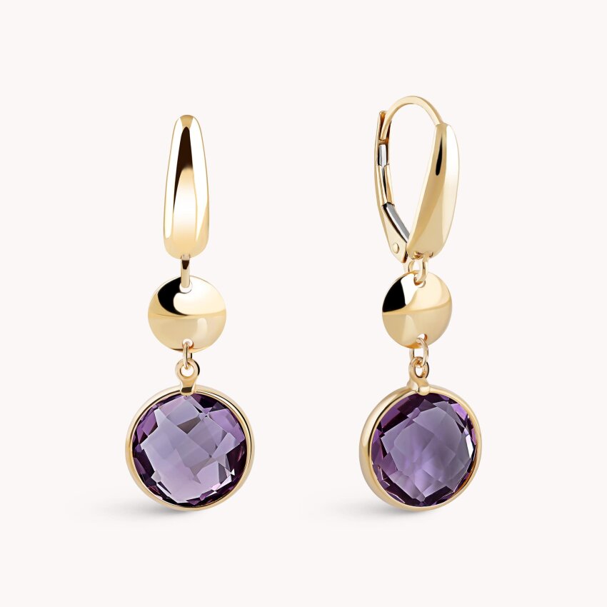 Zlatne naušnice ljubičasti sjaj