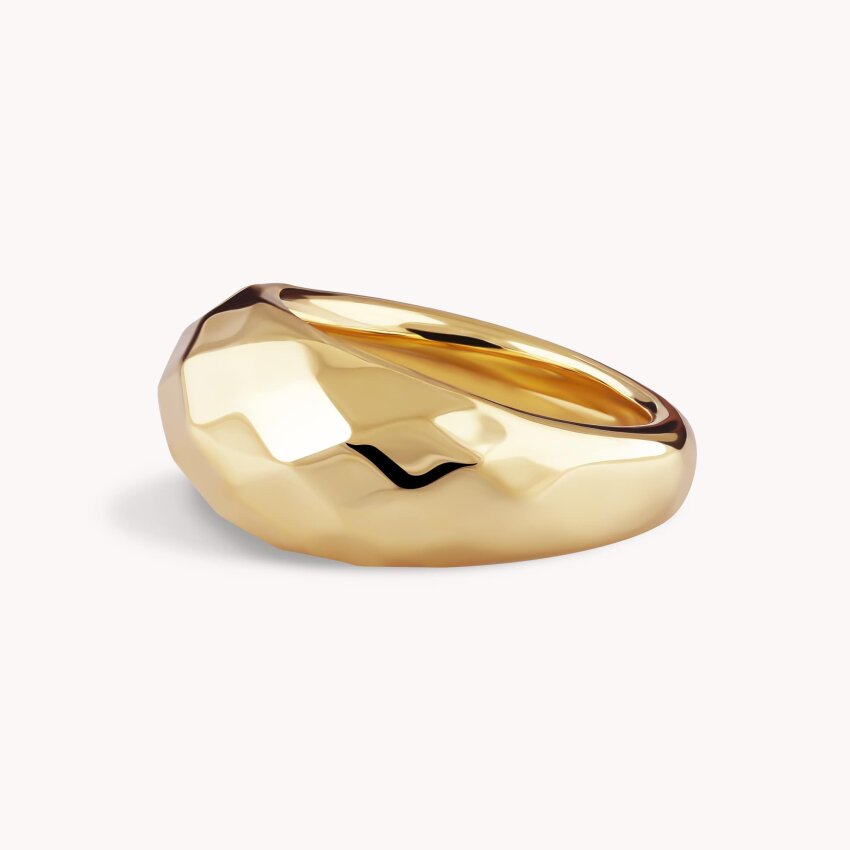 Srebrni prsten prekrasan uzorak pozlata