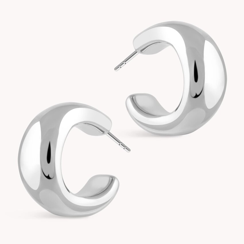 Srebrne naušnice Elegantna odvažnost pozlata