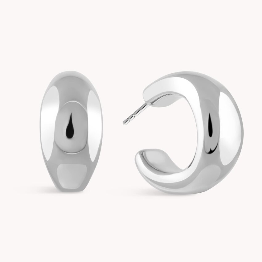 Srebrne naušnice Elegantna odvažnost pozlata