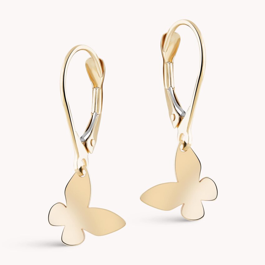 Zlatne naušnice Nježni leptir