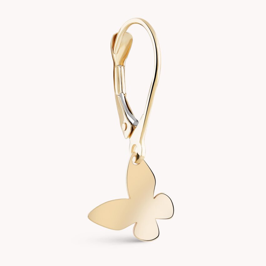 Zlatne naušnice Nježni leptir