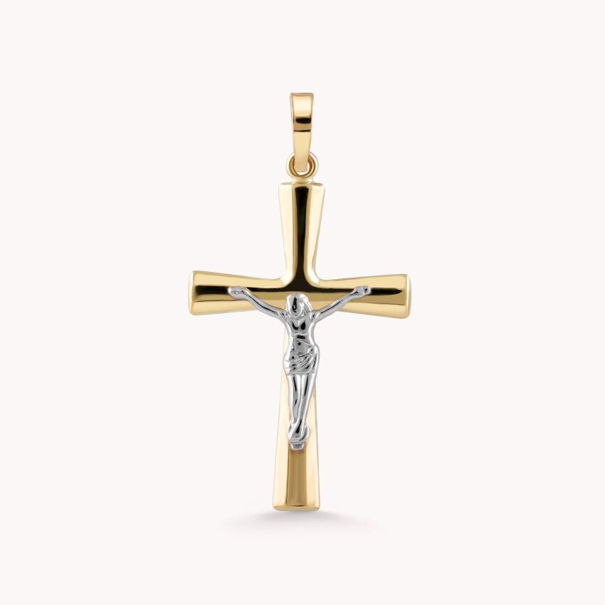 Zlatni privjesak Isus na križu
