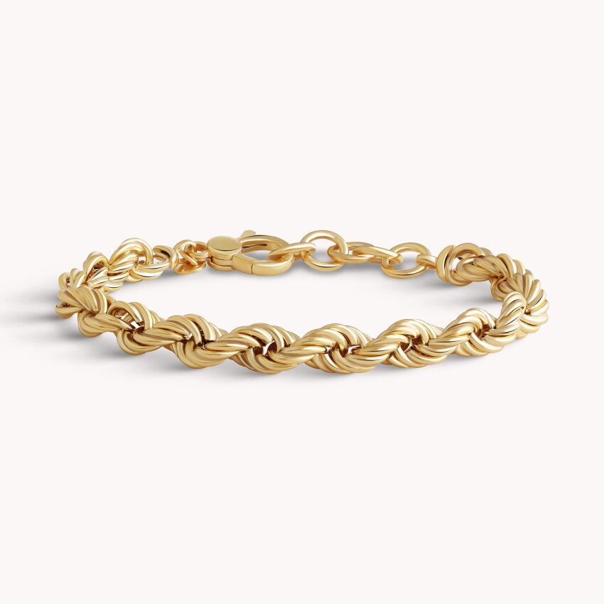 Srebrna narukvica Poseban vez pozlata