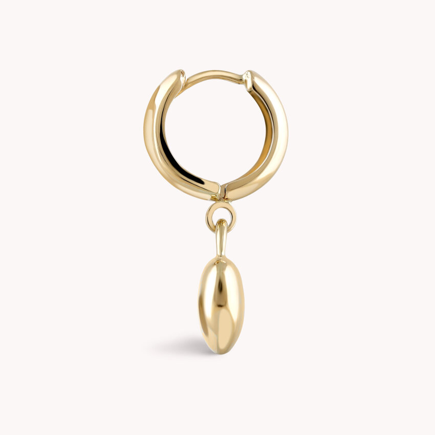 Zlatne naušnice alke Moderno srce